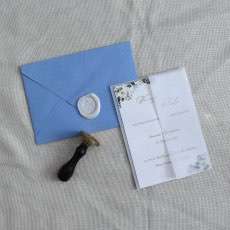 Simple Style Invitation Card with Vellum Paper Cover Business Invitation Card Customized